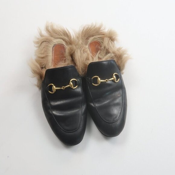 Gucci Princetown Horsebit Fur Mules Flats Size 36 / 6 - Picture 3 of 13